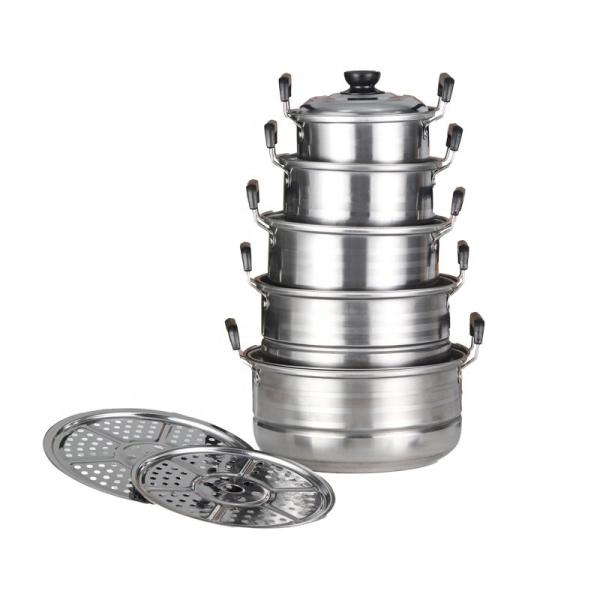 Hot Selling American style Kitchen Cooking Pot Set Stainless Steel Cookware Cooking Soup Pot Set