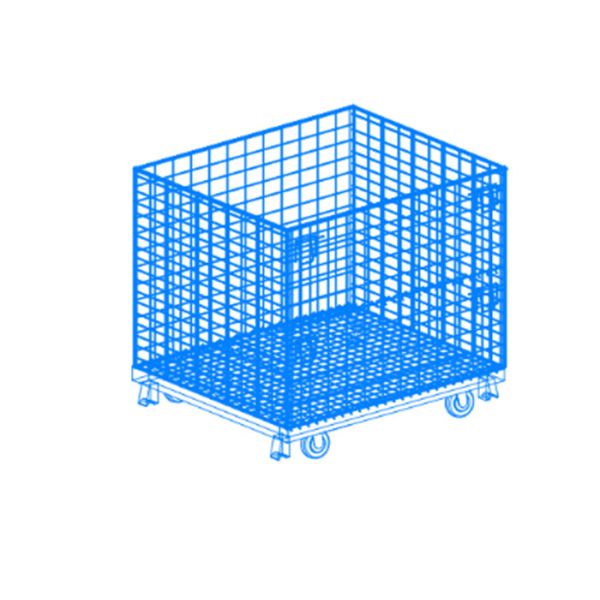 Folding Wire Mesh Container / Small Mesh Containers Strong Structure
