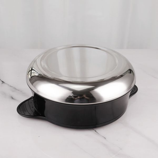 Изолированный набор бака Cookware стены двойника нержавеющей стали 4pcs коробки для завтрака