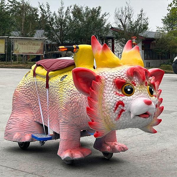 Custom Cute Interactive Play Animatronic Ride On Animal Scooter Coin Operated