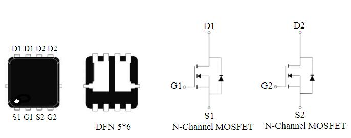 JUYI original 60V 50A Dual N Channel Enhancement Mode Power MOSFET JY2605M for Motor Driver Solutions