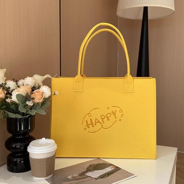 New Style Fashion Canvas Tote Bag With Long Rope Handle Colorful Laminated Cotton Magnetic Buckle Patterned Letters Tote Bag Letter Pattern Direct From Manufacturer Wholesale