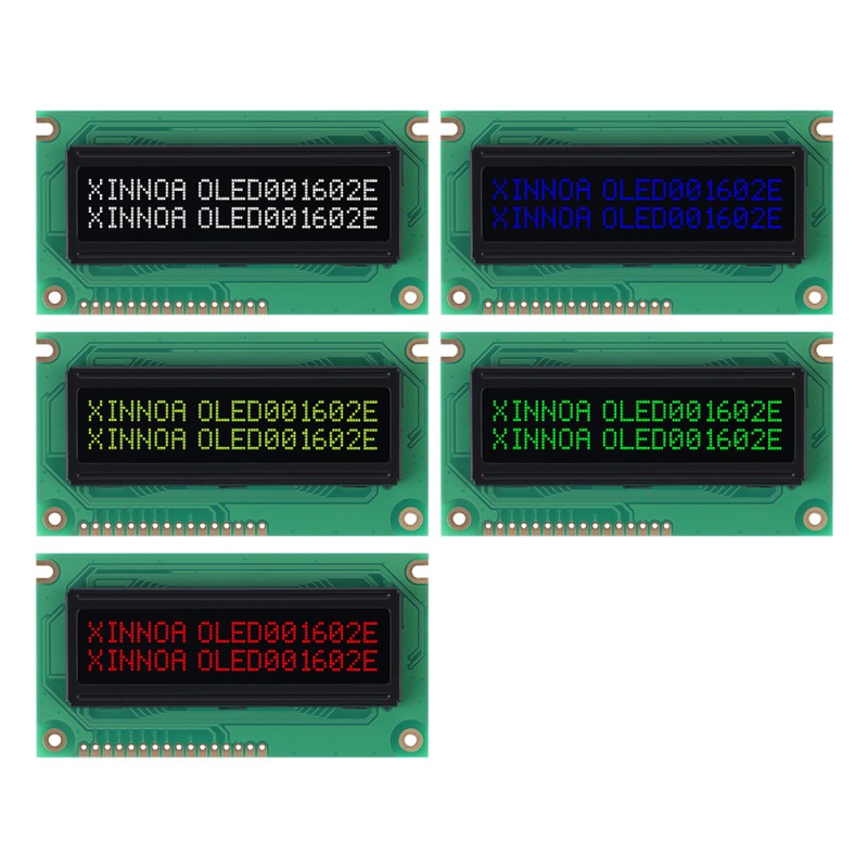 OLED001602E Black Film, Character LCD Module,WS0010 Controller, Parallel Port,66x16mm View Size,Working Temperature -40+80 Display