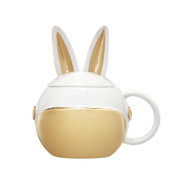 Ready To Ship In Stock Custom ceramic cute 3d animal face shaped coffee mugs for gift