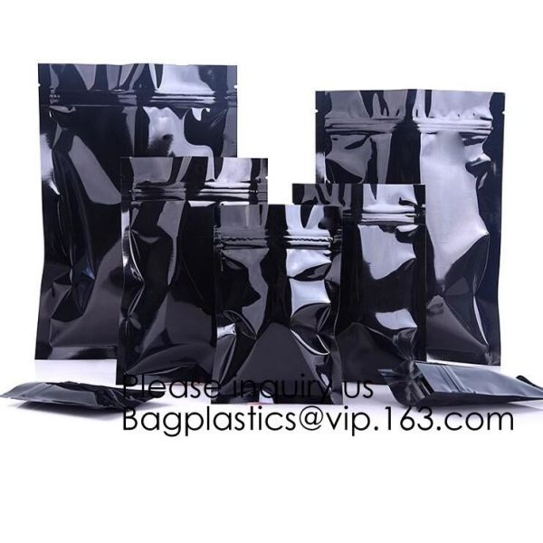 Top zip plastic bag food packaging/ 3 side seal zipper bag/ stand up pouch k bag for meat,pork,beef,sea food pack