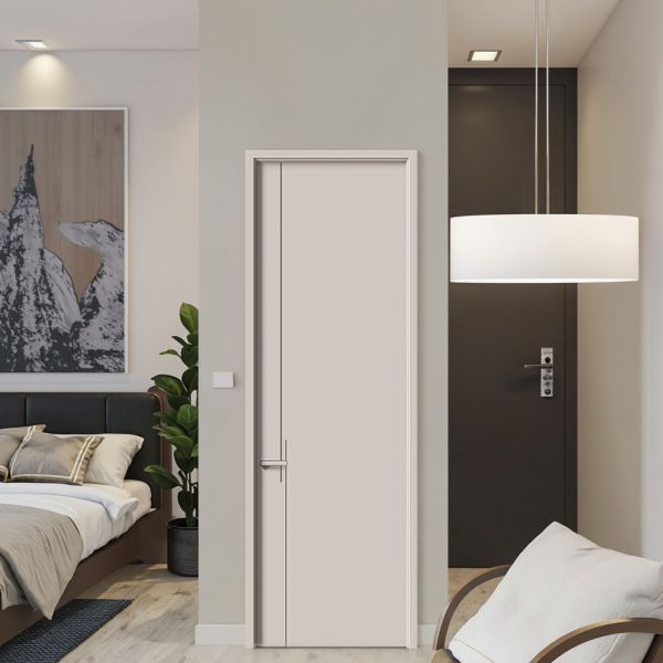 Multilayer Board Sound Proof Solid Wood Door Fireproof Modern Interior Bedroom Doors