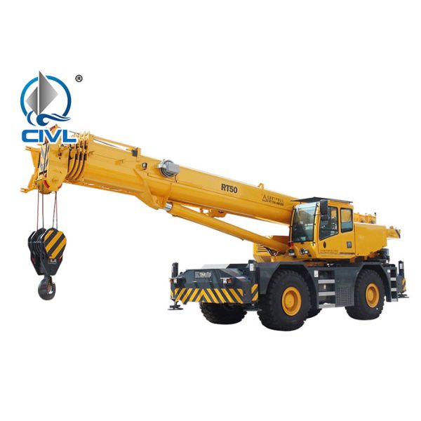 CVRT50 Jib Stowed Under 55m Truck Mounted Lattice Boom Crane