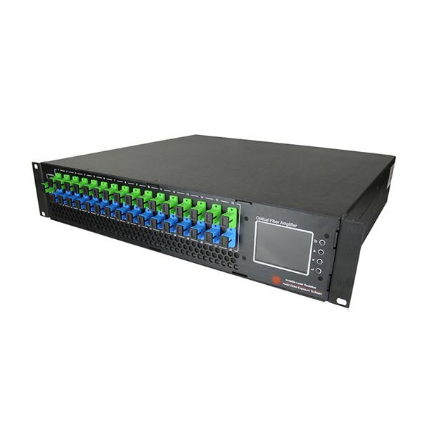 16 Port EDFA Optical Amplifier 34dBm 1550 CATV WDM EDFA For Triple Play GPON OLT Network