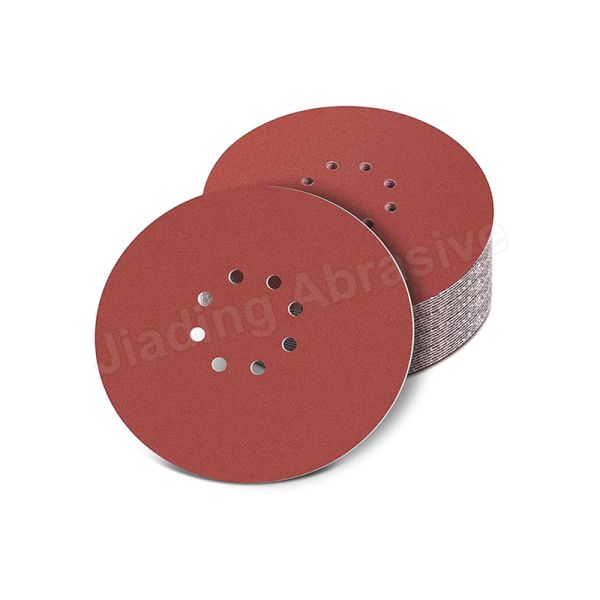 300mm 350mm RED Hook Loop Sandpaper for Epoxy Floor Grinding Cement Wall Sanding Disc