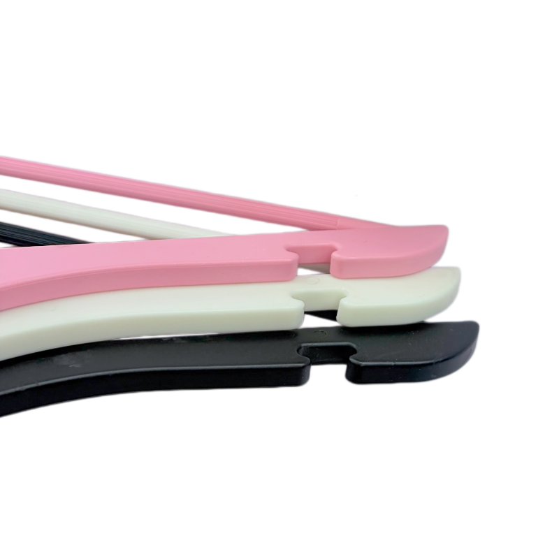 Plastic Clothes Hanger with Pole Grooved Anti-Slip Design ABS/PP Material 34cm Length for Apparel Stores