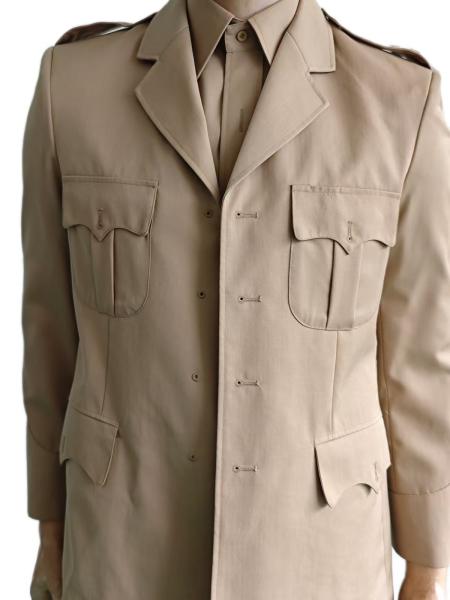 Premium Military Dress Uniform Set in Khaki Jacket  Long Sleeve Shirt  Straight Leg Trousers  45 Wool Blend Ceremonial Uniform