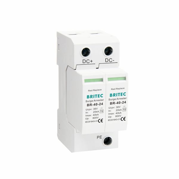 BR-40 24 Type 2 PV Surge Arrester 36V Protection and 5-Year Warranty  Solar Systems type 2 dc spd