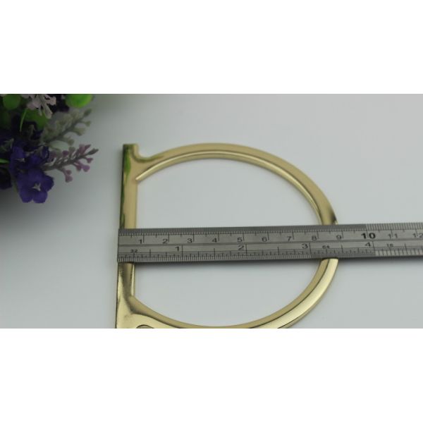 Handmade bag hardware holder light gold 85 mm metal accessory bag metal handle