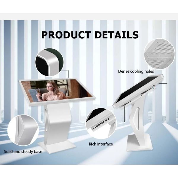 Vertical Self Service Kiosk Machine All In One Horizontal Multimedia Display