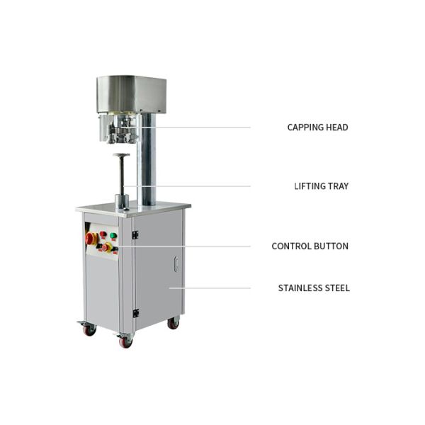 Semi Automatic Manual Beer Tin Pop Cans Sealing Machine 750W 23cans/Min