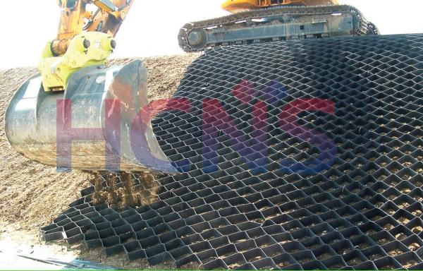 Retaining Wall Plastic Textured HDPE Geocell Lightweight Flexible Three Dimensitional