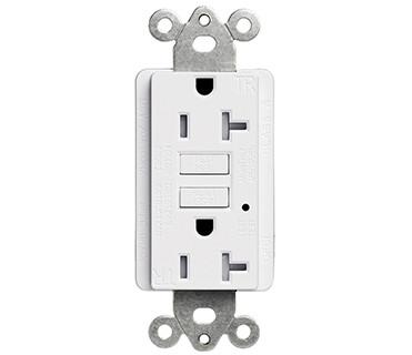 Rectangle GFCI Electrical Outlet Plastic 20 Amp GFCI Outlet For Indoor