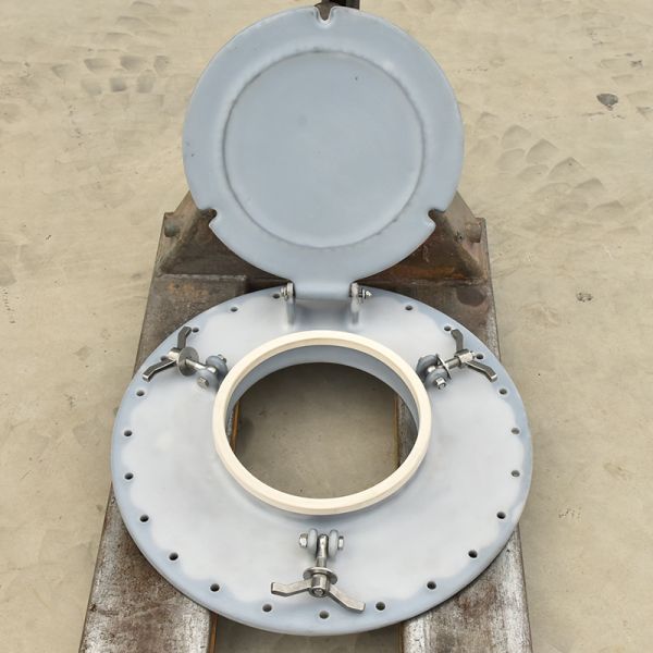 Tapa de registro para camión cisterna químico, revestimiento de acero, tapa de registro de plástico, certificada y duradera con material de sellado de caucho fluorado