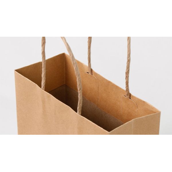 Recyclable Grocery Packaging Bags Flexo Printing Eco Friendly Brown Kraft Paper Bag