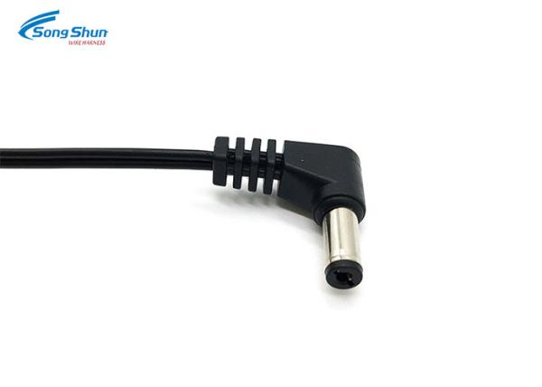 Computer DC Power Extension Cable 5.5x2.5 mm Right Angle 18 AWG Conductor
