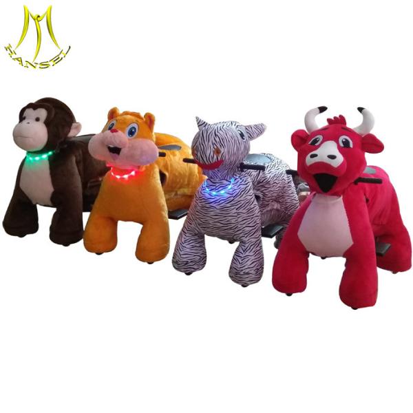 Hansel battery powered mountable animals motorized plush animals ride toy car