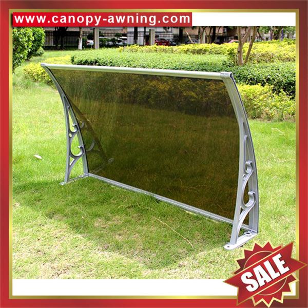 house window door diy polycarbonate pc shelter Awning canopy with aluminium bracket support arm