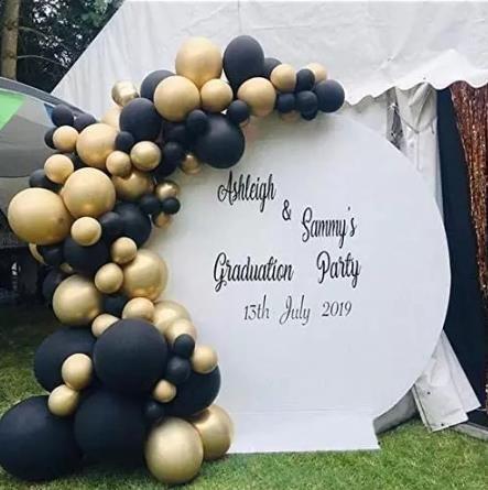 110pcs Balloon Arch Garland Kit Chrome Gold Latex Black Balloons Wedding,Party Birthday Balloons
