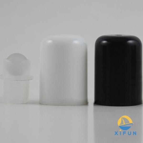 White / Black Plastic Bottle Caps , Roll On Plastic Bottle Closures PP Material