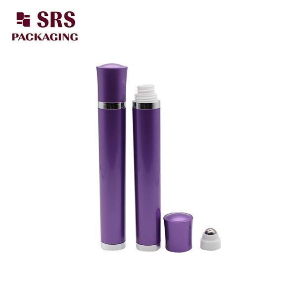 Empty Vibrating Roll On Bottle Round Shape Purple Color 10ml