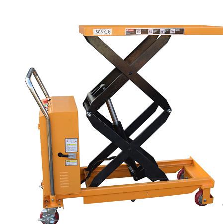 Hand Push Scissor Trolley Semi Electric Hydraulic Small Scissor Lift Trolley