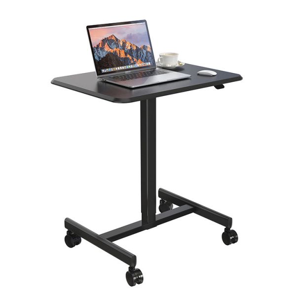 Modern Design Custom Mobile Coffee Desk with Pneumatic Height Adjustment and Wheels