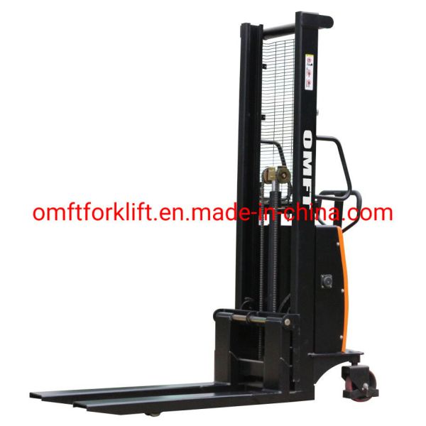 Steel PA 1 Ton 1000 Kg Cdsd10 Walker Half Semi Electric Pallet Stacker Jack Ce ISO
