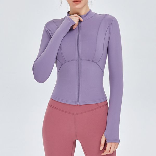 Фабрика OEM-изготовитель Custom Logo Running Jacket Women's Tight Long Sleeve Yoga Top
