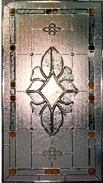 black chrome caming decorative glass