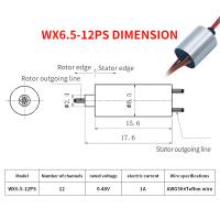 1A 6.5mm OD 12 Wire Slip Ring Capsule For Low Power Instrumentation