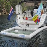 Piscina de mar inflables de PVC con red