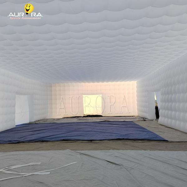 White Oxford Cloth Inflatable Club Tent LED Party Disco Blow Up Tent Customized OEM