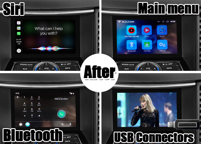 Автомобиль андроида автоматический отражая интерфейс Carplay на Infiniti 2012-2018 FX35 FX50