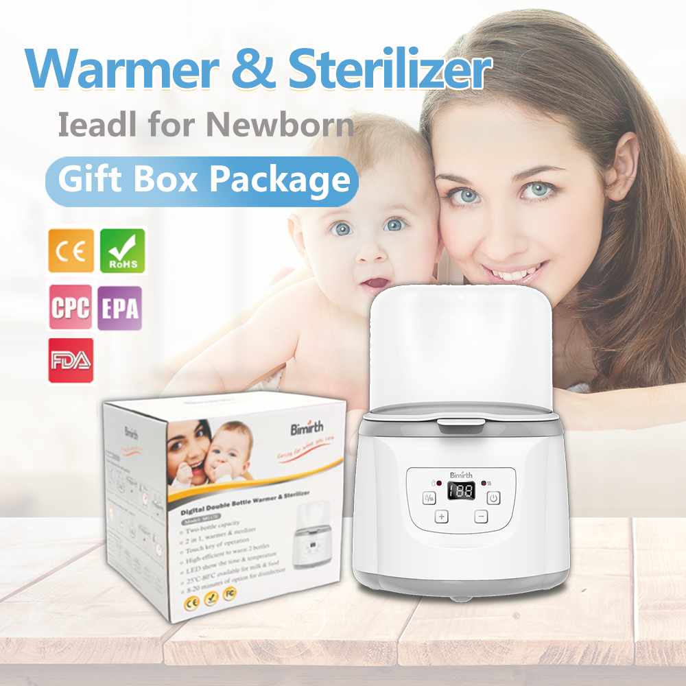 Adjustable Temperature Electric Baby Double Bottle Warmer PC ABS Electric Bottle Heater