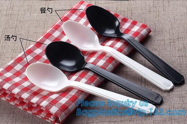 6 PS Disposable Plastic Forks Spoons Knives Western Cultery Sets in Restaurants and Kitchens 48 pcs pink plastic cutler