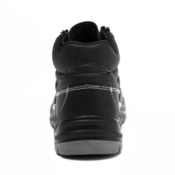 Chaussures de sécurité en cuir noir authentique en acier