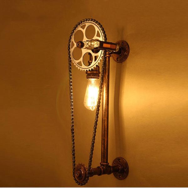 Bar cafe pub bedroom livng room stair villa E27 Edison Bulb Loft Bicycle wall lamp (WH-VR-23)
