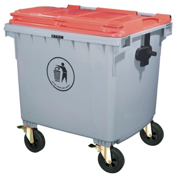 1100L Outdoor Plastic Recycling Waste Bins for Sustainable Garbage Management System
