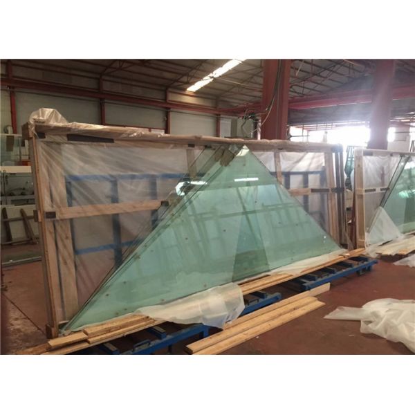 Bend / Curved Tempered Safety Glass For Curtain Wall , Toughened Safety Glass
