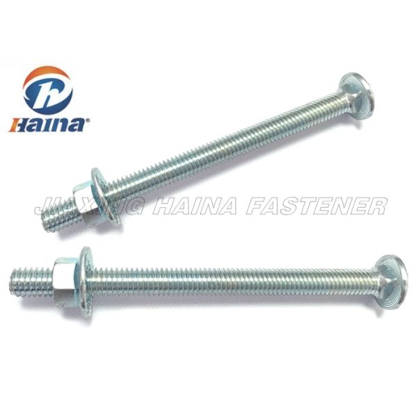 Hot Dip Galvanized Mushroom Head Coach carriage bolts For Electric Tower