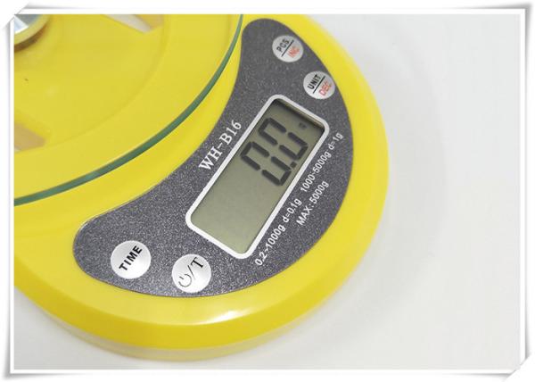 Mini 4MM Glass Weight Scale , Easy To Read Electronic Kitchen Weighing Scales
