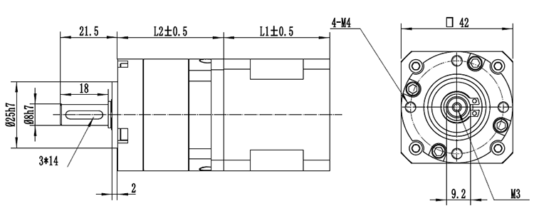 1,8 мотор 42mm степени 0,9 Stepper (NEMA17) с планетарной многократной цепью коробки передач от 3:1 к 200:1 коэффициента шестерни