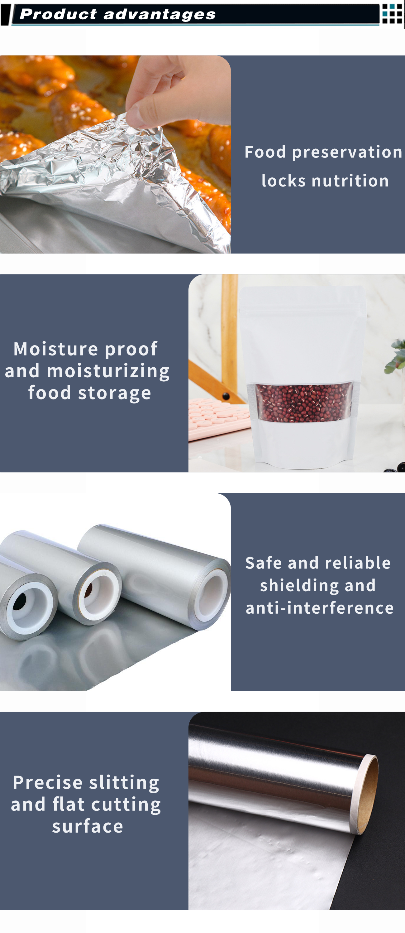 Healthy Kitchen Silver Pop Up Aluminum Foil Sheet with Soft Temper and Durable Design