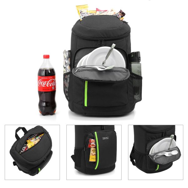30 Cans Lightweight Insulated Food Cooler Bags Backpack Style 15.8
