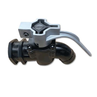 Cast Iron Brake Angle Cock Train Casting Angle Cock Handlebars Turned to Right for Railway Air Brake System